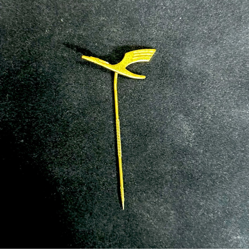 West Germany Gold Toned Bird Lapel Pin